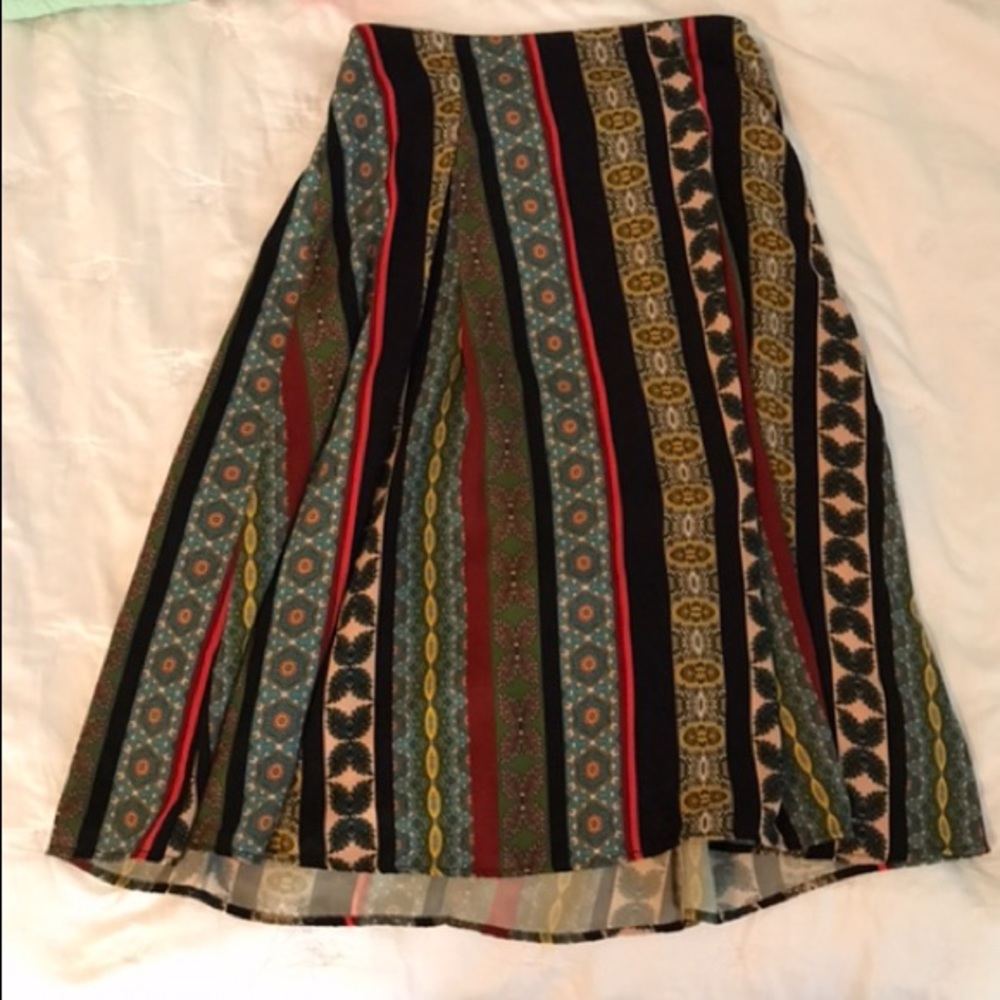 Colorful midi skirt